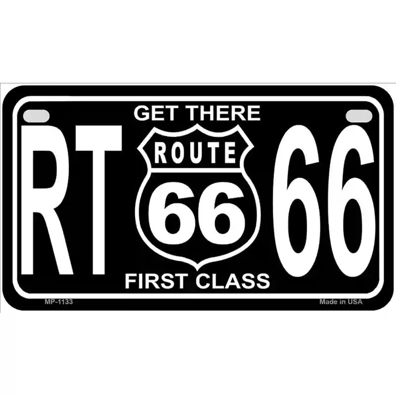 Get There 1st Class Novelty Metal License Plate 7" x 4" (MP)