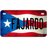 Fajardo Puerto Rico Flag License Plate Metal Novelty 7" x 4" (MP)