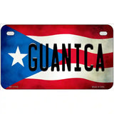 Guanica Puerto Rico Flag License Plate Metal Novelty 7" x 4" (MP)