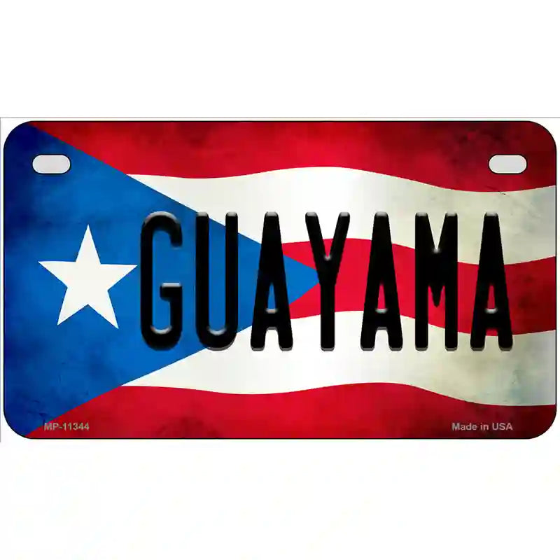 Guayama Puerto Rico Flag License Plate Metal Novelty 7" x 4" (MP)