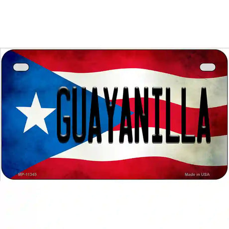 Guayanilla Puerto Rico Flag License Plate Metal Novelty 7" x 4" (MP)