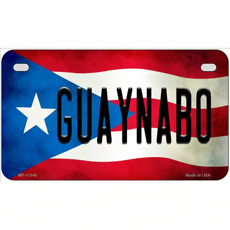 Guaynabo Puerto Rico Flag License Plate Metal Novelty 7" x 4" (MP)