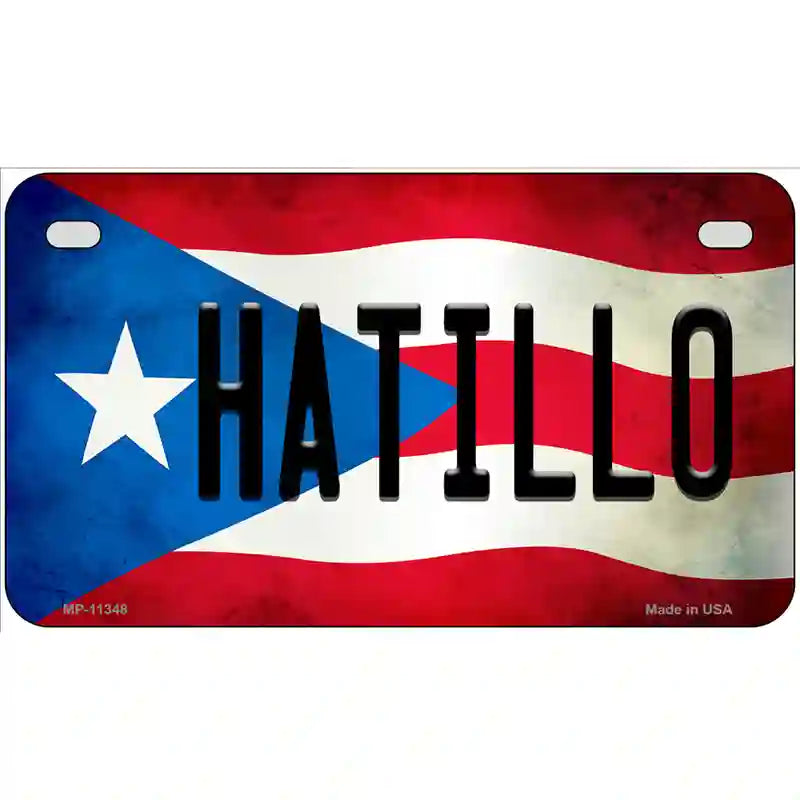 Hatillo Puerto Rico Flag License Plate Metal Novelty 7" x 4" (MP)