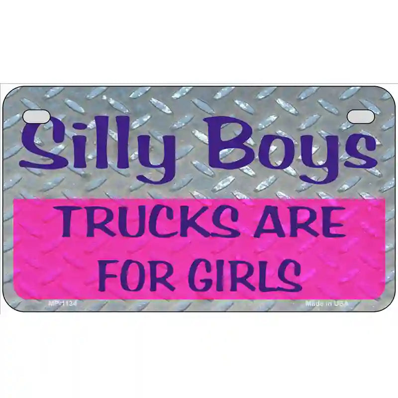 Silly Boys Novelty Metal License Plate 7" x 4" (MP)