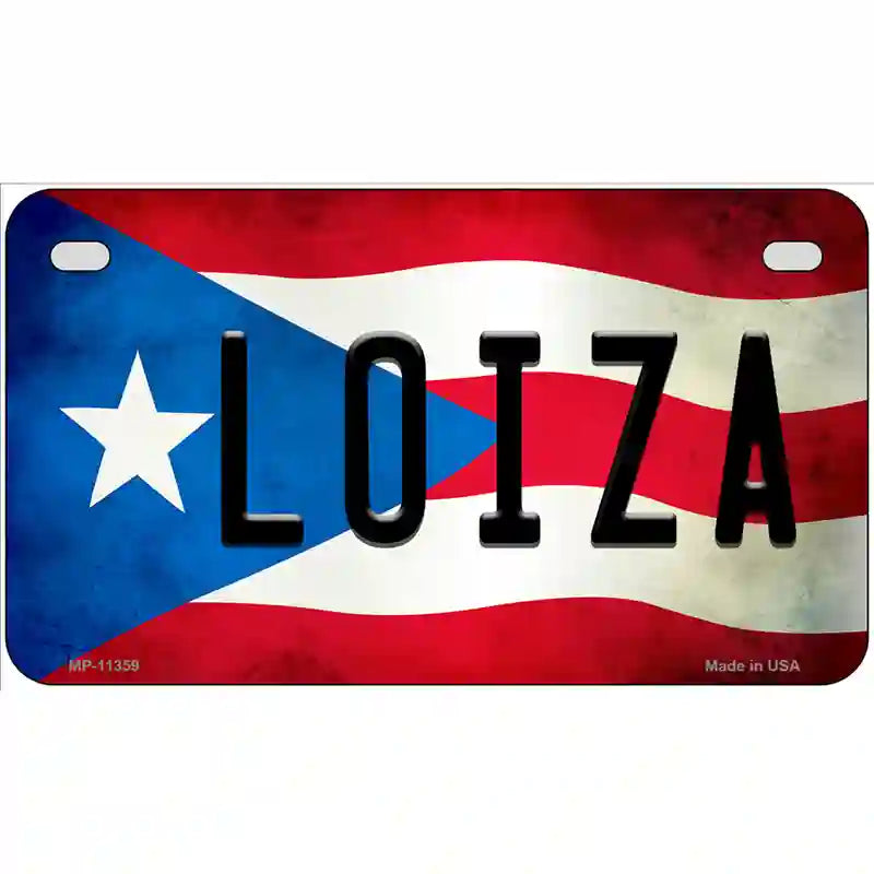 Loiza Puerto Rico Flag License Plate Metal Novelty 7" x 4" (MP)