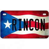 Rincon Puerto Rico Flag License Plate Metal Novelty 7" x 4" (MP)