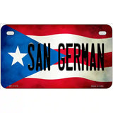 San German Puerto Rico Flag License Plate Metal Novelty 7" x 4" (MP)