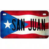 San Juan Puerto Rico Flag License Plate Metal Novelty 7" x 4" (MP)