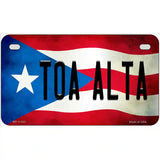 Toa Alta Puerto Rico Flag License Plate Metal Novelty 7" x 4" (MP)