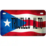 Trujillo Alto Puerto Rico Flag License Plate Metal Novelty 7" x 4" (MP)