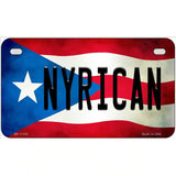 Nyrican Puerto Rico Flag License Plate Metal Novelty 7" x 4" (MP)