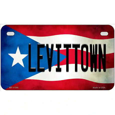 Levittown Puerto Rico Flag License Plate Metal Novelty 7" x 4" (MP)