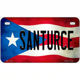 Santurce Puerto Rico Flag License Plate Metal Novelty 7" x 4" (MP)