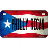 Philly Rican Puerto Rico Flag License Plate Metal Novelty 7" x 4" (MP)