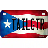 Tailgtr Puerto Rico Flag License Plate Metal Novelty 7" x 4" (MP)