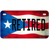 Retired Puerto Rico Flag License Plate Metal Novelty 7" x 4" (MP)