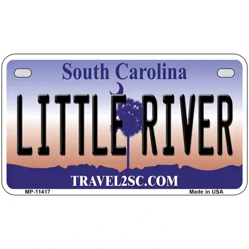 Little River South Carolina Novelty License Plate 7" x 4" (MP)