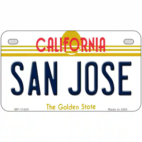 San Jose California Novelty License Plate 7" x 4" (MP)