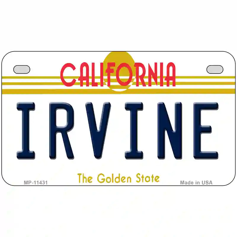 Irvine California Novelty License Plate 7" x 4" (MP)