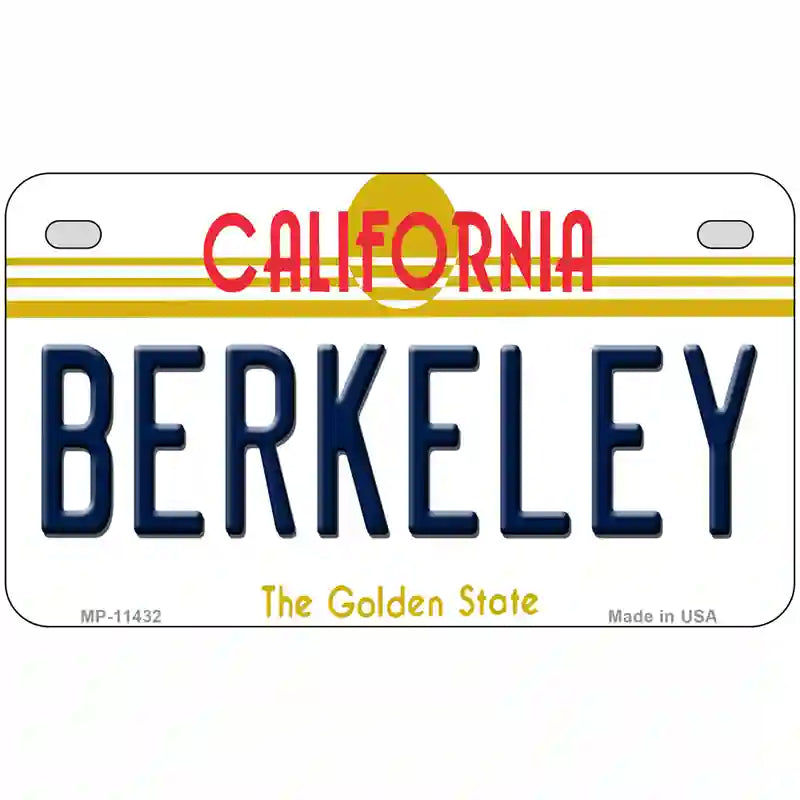 Berkeley California Novelty License Plate 7" x 4" (MP)