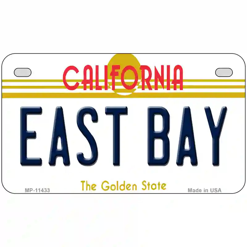 East Bay California Novelty License Plate 7" x 4" (MP)