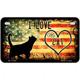 I Love My Cat Novelty Metal License Plate 7" x 4" (MP)