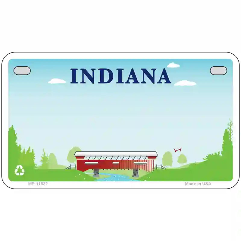 Indiana Recycle Novelty State Blank Metal License Plate 7" x 4" (MP) / Yes