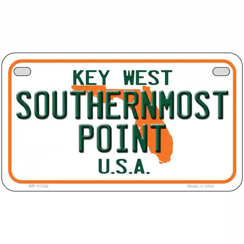 Key West Southernmost Point Novelty License Plate 7" x 4" (MP)