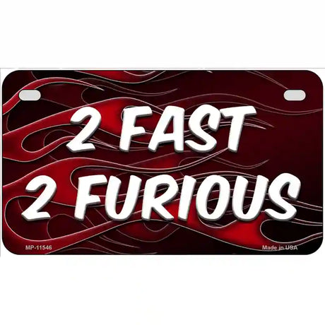 2 Fast 2 Furious Novelty License Plate 7" x 4" (MP)