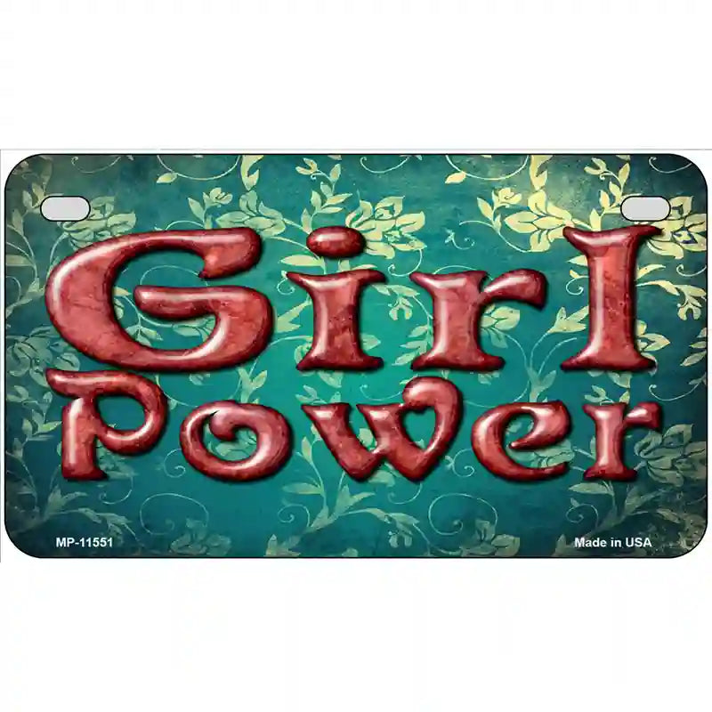 Girl Power Novelty License Plate 7" x 4" (MP)