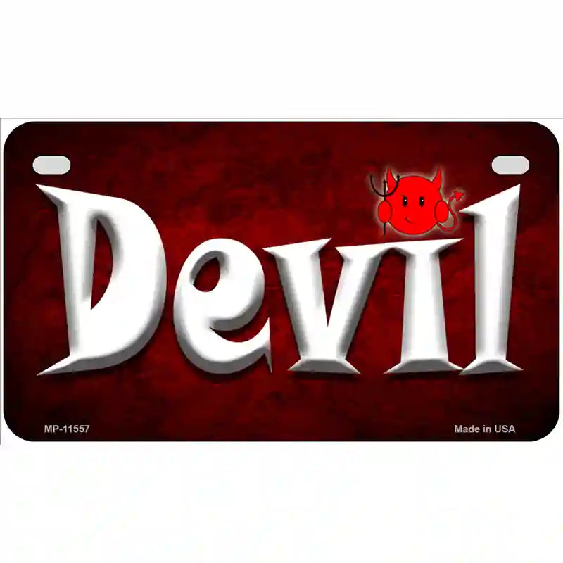 Devil Novelty License Plate 7" x 4" (MP)