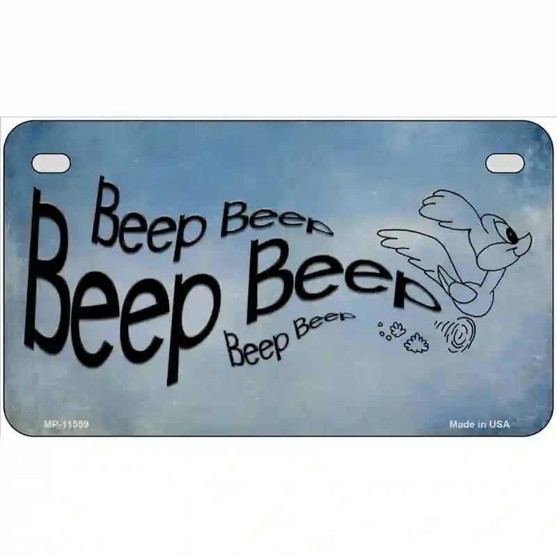 Beep Beep Novelty License Plate 7" x 4" (MP)