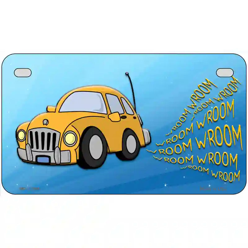 Wroom Wroom Novelty License Plate 7" x 4" (MP)