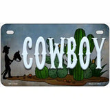 Cowboy Novelty License Plate 7" x 4" (MP)