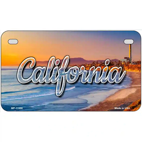 California Beach Novelty Metal State License Plate 7" x 4" (MP)