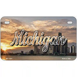 Michigan City Sunset Novelty Metal State License Plate 7" x 4" (MP)