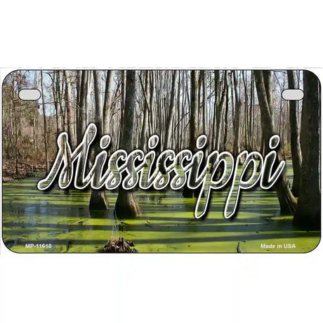 Mississippi Swamp Novelty Metal State License Plate 7" x 4" (MP)