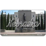 Nebraska Capital Building Novelty Metal State License Plate 7" x 4" (MP)