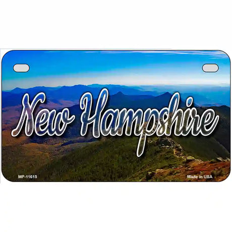 New Hampshire Mountain Range Novelty Metal State License Plate 7" x 4" (MP)