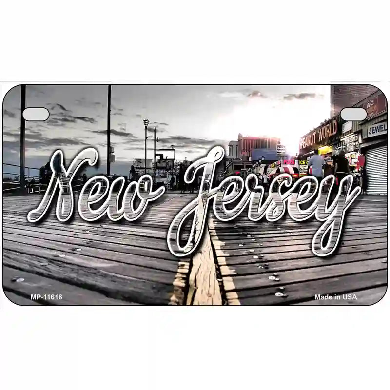 New Jersey Boardwalk Novelty Metal State License Plate 7" x 4" (MP)