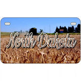 North Dakota Wheat Farm Novelty Metal State License Plate 7" x 4" (MP)