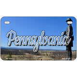 Pennsylvania Gettysburg Statue Novelty Metal State License Plate 7" x 4" (MP)