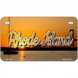 Rhode Island River Sunset Novelty Metal State License Plate 7" x 4" (MP)