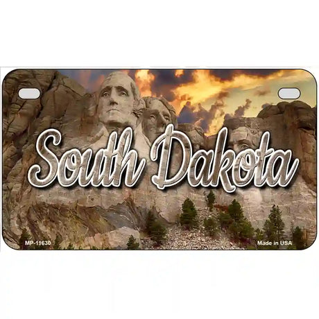 South Dakota Mt Rushmore Novelty Metal State License Plate 7" x 4" (MP)