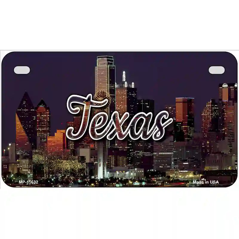 Texas City Lights Novelty Metal Novelty Metal License Plate 7" x 4" (MP)