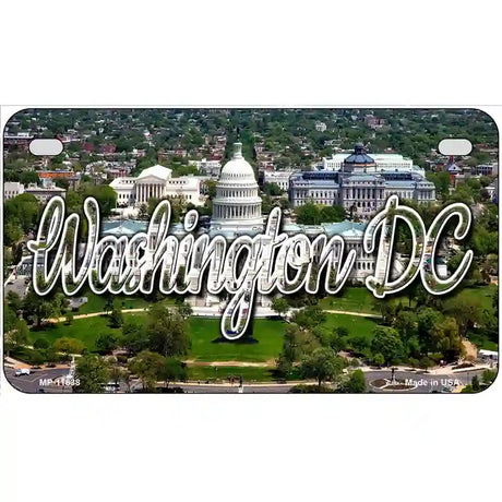 Washington DC White House Novelty Metal State License Plate 7" x 4" (MP)