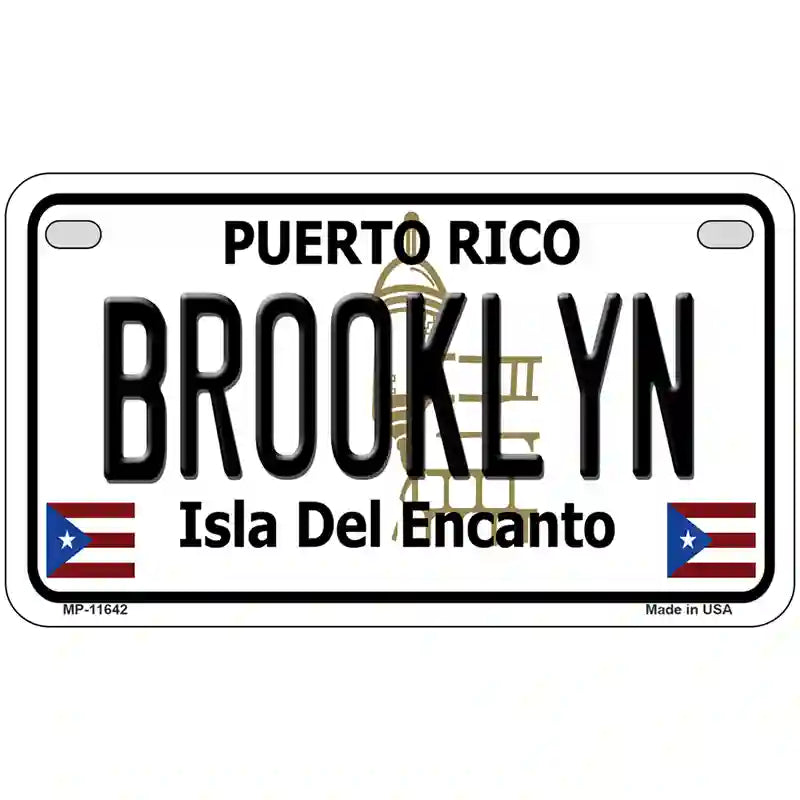 Brooklyn Puerto Rico Novelty License Plate 7" x 4" (MP)