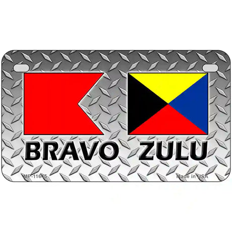 Bravo Zulu Novelty License Plate 7" x 4" (MP)