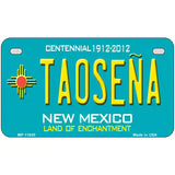 Taosena Teal New Mexico Novelty License Plate 7" x 4" (MP)