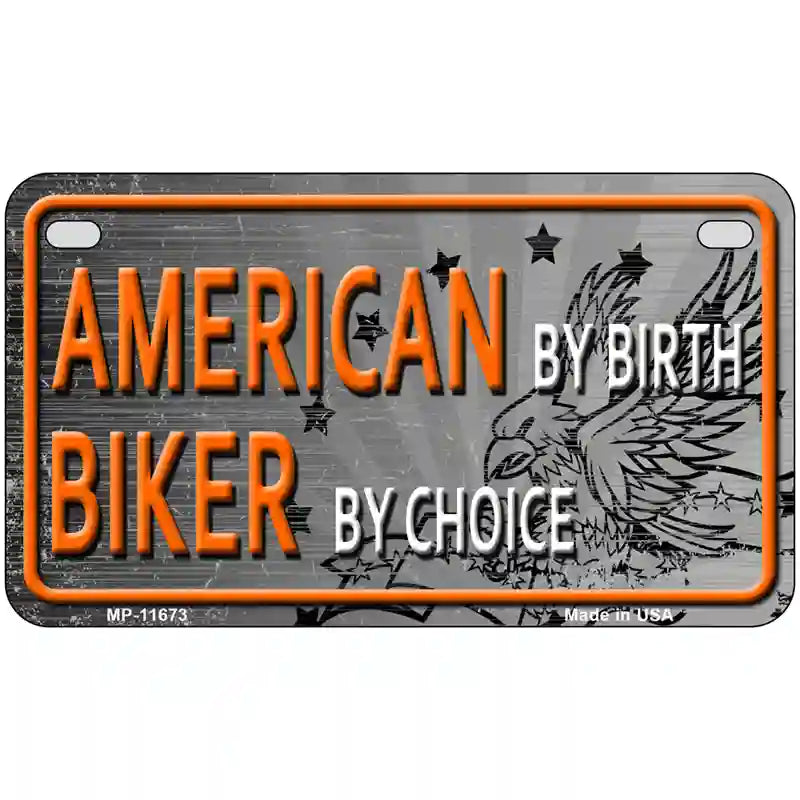 American Biker Novelty License Plate 7" x 4" (MP)